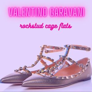 Valentino Garavani Caged Rockstud Flats